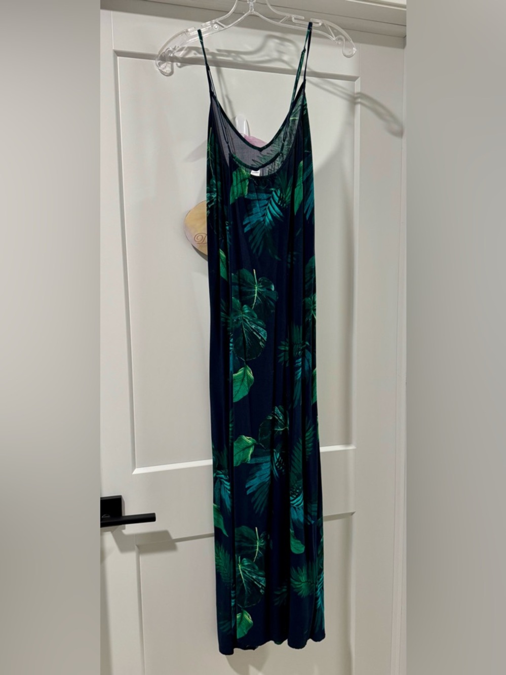 Old Navy Navy Maxi Skirt with Green Tropical Print - Picture 3 of 6